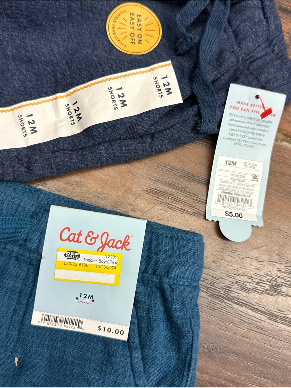 Cat & Jack Baby Boys Lot of 2 Shorts Size 12 Months NEW <<<409>>>>> - Picture 4 of 6